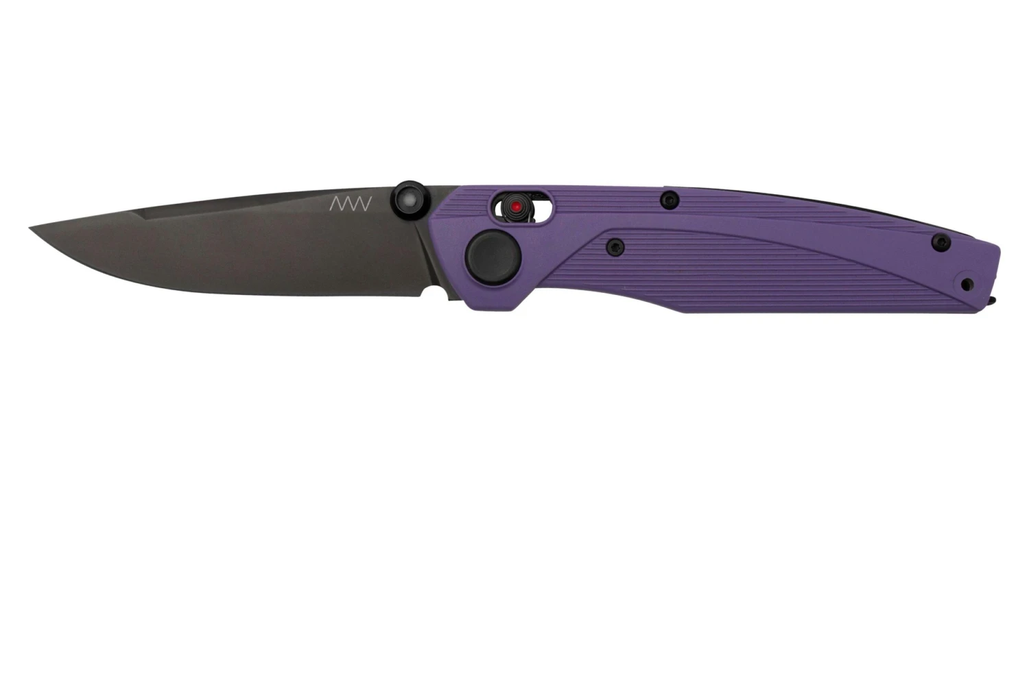 ANV Knives A100, MAGNACUT, DLC Black, Blueberry And Cream GRN, Alock, A100-014 Couteau De Poche 1 ANV Knives A100, MAGNACUT, DLC Black, Blueberry And Cream GRN, Alock, A100-014 Couteau De Poche