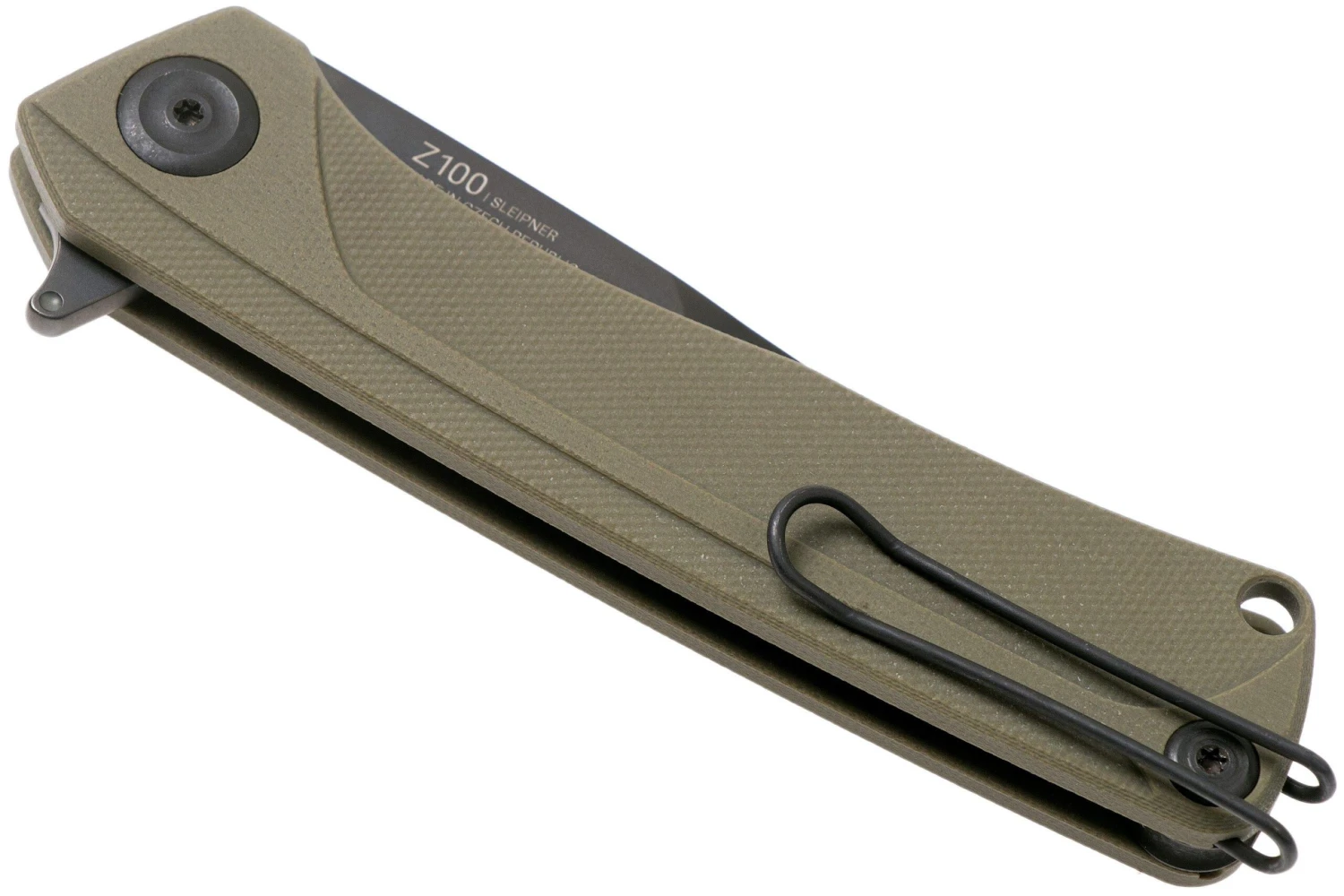 ANV Z100 Sleipner, Linerlock, G10, DLC, Olive, ANVZ100-024 Couteau De Poche 4 ANV Z100 Sleipner, Linerlock, G10, DLC, Olive, ANVZ100-024 Couteau De Poche – Image 4