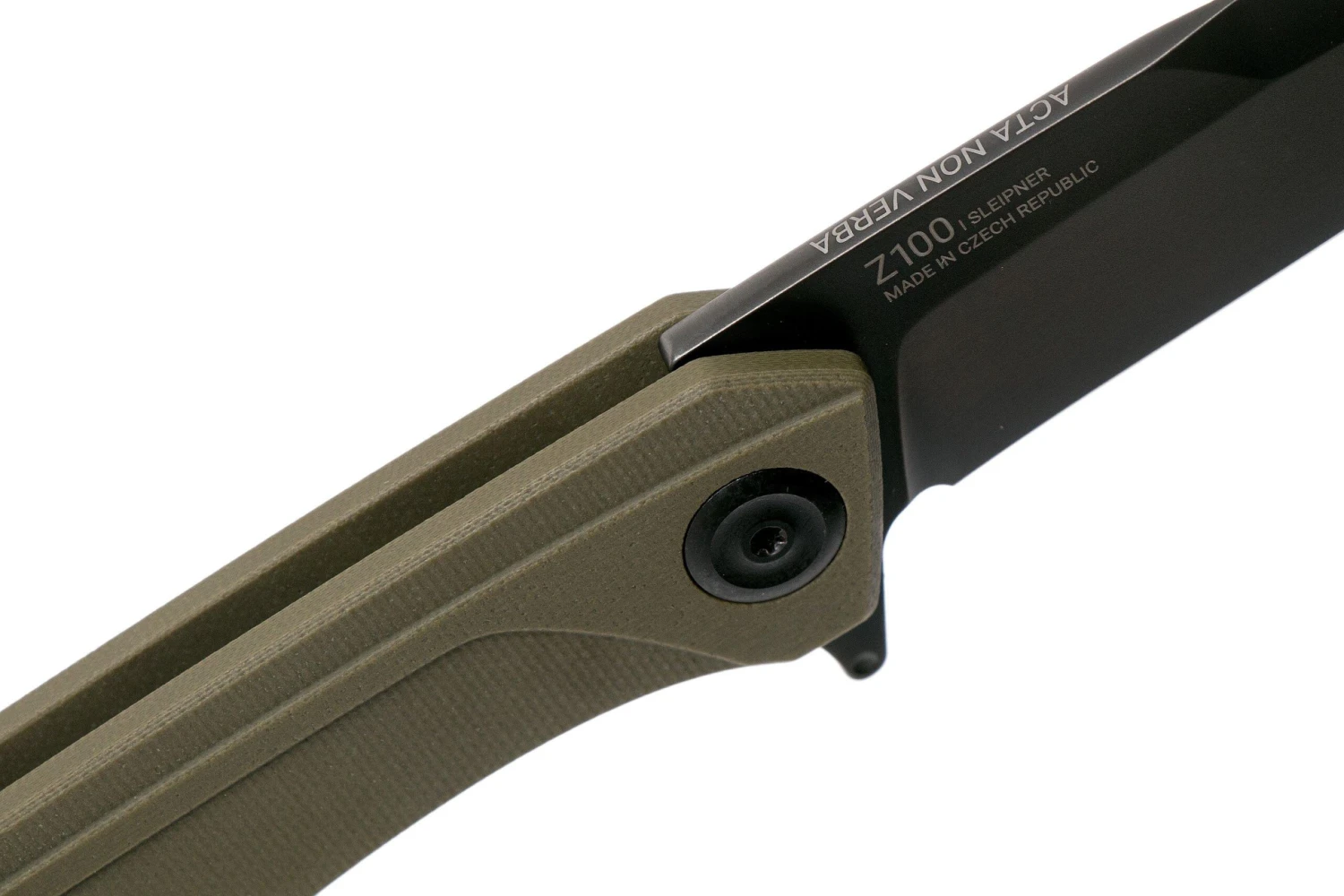 ANV Z100 Sleipner, Linerlock, G10, DLC, Olive, ANVZ100-024 Couteau De Poche 6 ANV Z100 Sleipner, Linerlock, G10, DLC, Olive, ANVZ100-024 Couteau De Poche – Image 6