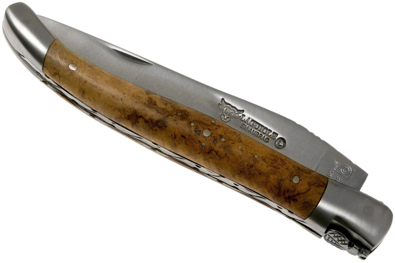 Laguiole En Aubrac 12cm Teck Guillochage Manuel L0212LKH/FSB1, Couteau Laguiole 4 Laguiole En Aubrac 12cm Teck Guillochage Manuel L0212LKH/FSB1, Couteau Laguiole – Image 4