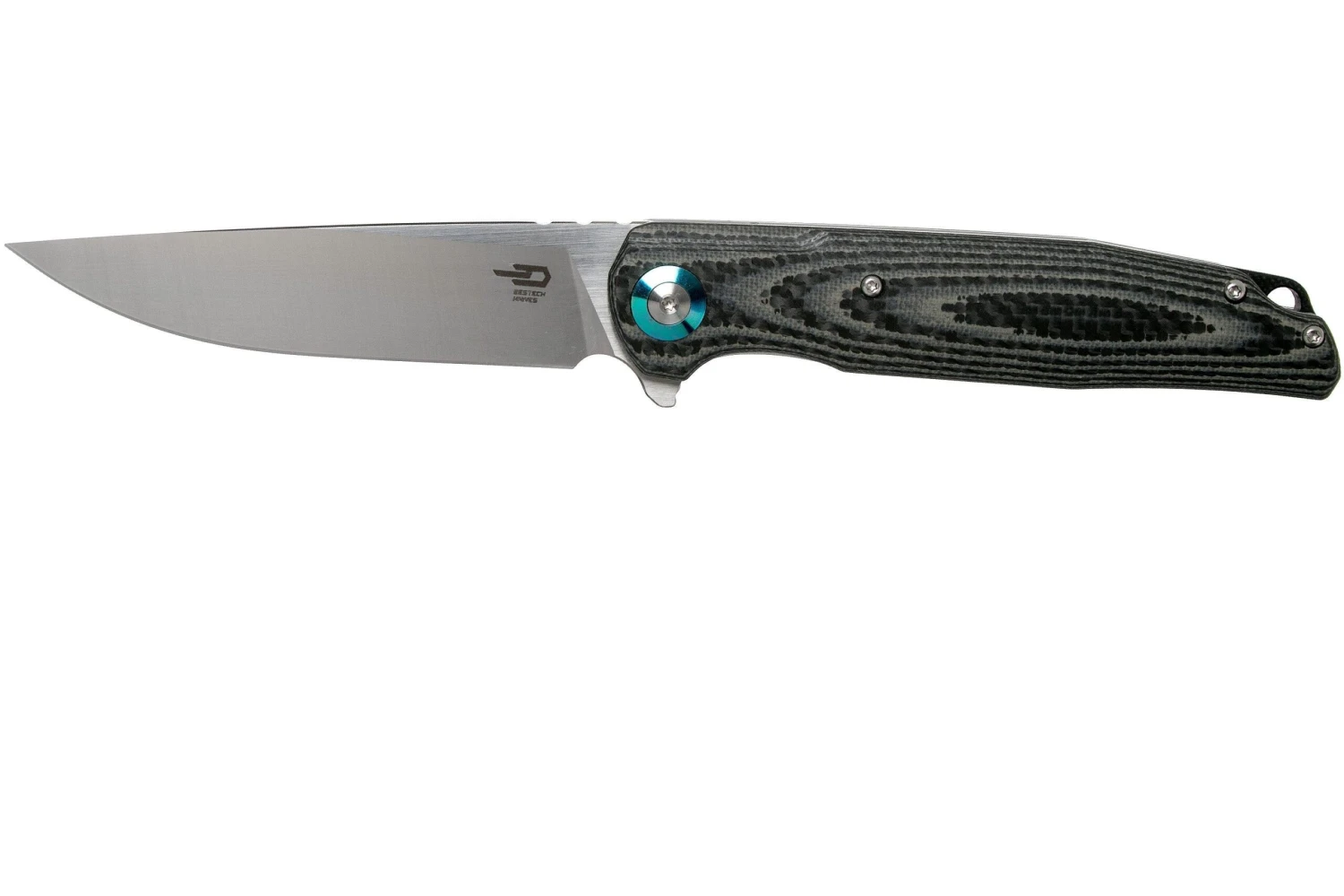 Bestech Ascot Beige G10 & Carbon Fibre BG19B, Couteau De Poche 1 Bestech Ascot Beige G10 & Carbon Fibre BG19B, Couteau De Poche