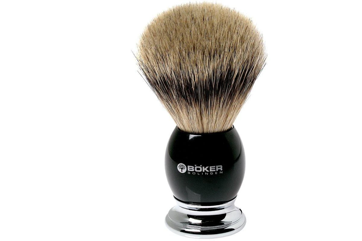 Böker Premium Black Shaving Brush 04BO128 Blaireau 1 Böker Premium Black Shaving Brush 04BO128 Blaireau