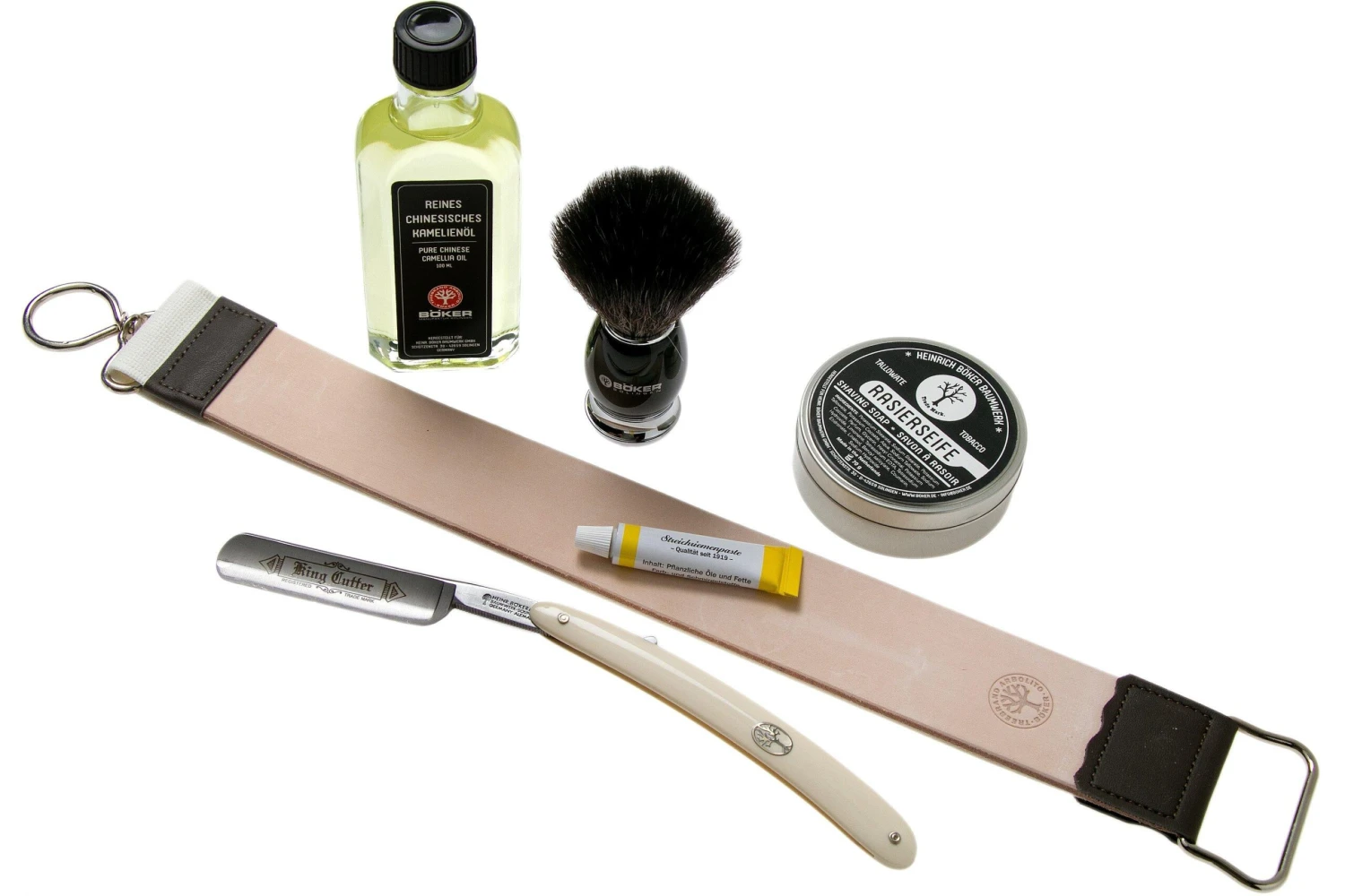 Böker King Cutter White Shaving Starter Set 141624SET Set De Rasage 1 Böker King Cutter White Shaving Starter Set 141624SET Set De Rasage