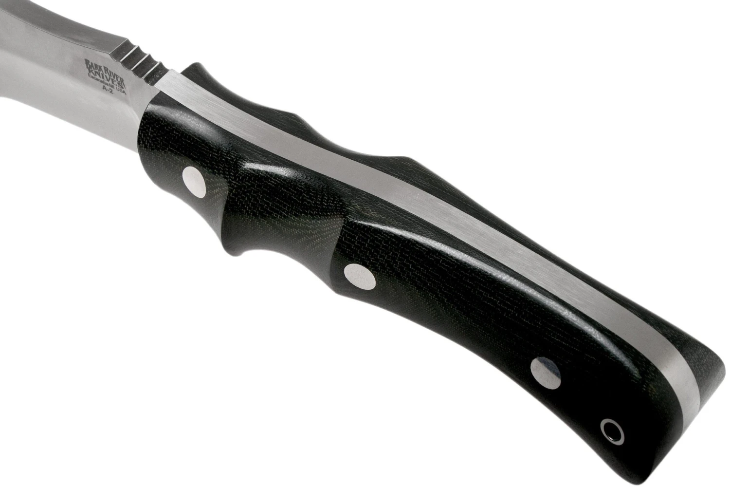 Bark River Trakker A2 Black Canvas Micarta Couteau D'outdoor 5 Bark River Trakker A2 Black Canvas Micarta Couteau D'outdoor – Image 5