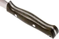 Bark River Gunny Scandi CPM 3V, Green Canvas Micarta, Brown Sheath -Meilleurs Couteaux BRK07 024GNC 04 bark river brk07 024gnc 04
