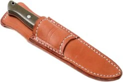 Bark River Gunny Scandi CPM 3V, Green Canvas Micarta, Brown Sheath -Meilleurs Couteaux BRK07 024GNC 07 bark river brk07 024gnc 07