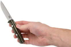 Bark River Bravo EDC CPM 154 Green Canvas Micarta, Rampless -Meilleurs Couteaux BRK07 054GNC RS 06 bark river scaled