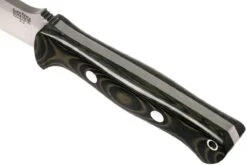 Bark River Bravo 1 A2, Black & Green Linnen Micarta, Brown Sheath -Meilleurs Couteaux BRK07 111BGLM 05 bark river brk07 111bglm 05