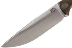 Bark River Bravo Vortex A2 Jimped, Green Canvas Micarta, Brown Sheath -Meilleurs Couteaux BRK07 117FMGRC JI 03 bark river brk07 117fmgrc ji 03