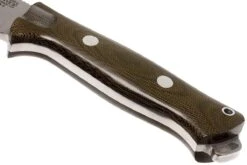 Bark River Bravo Vortex A2 Jimped, Green Canvas Micarta, Brown Sheath -Meilleurs Couteaux BRK07 117FMGRC JI 04 bark river brk07 117fmgrc ji 04