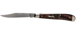 Case Slimline Trapper Smooth Black Red Micarta, 27857, 101048 SS Couteau De Poche