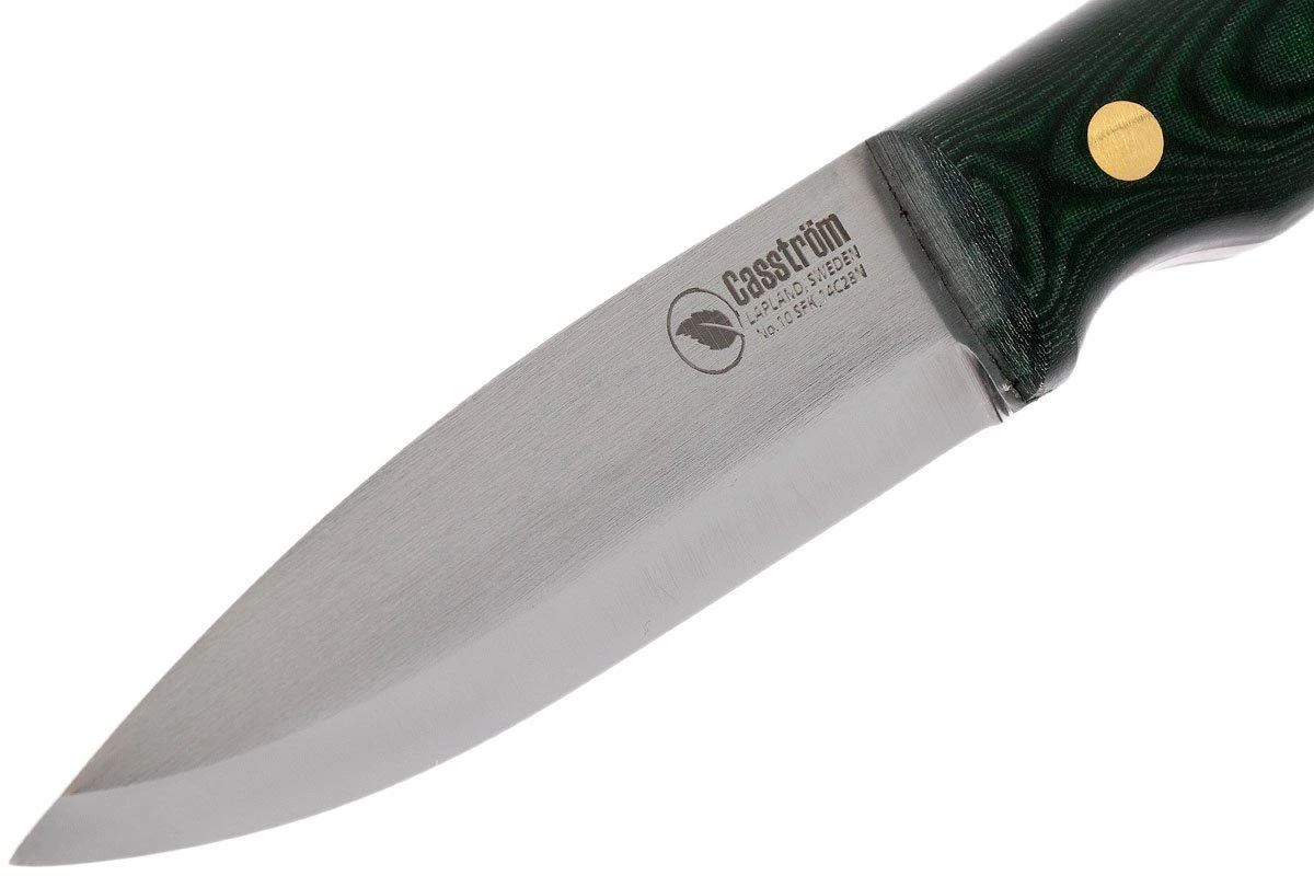 Casström No. 10 Swedish Forest Knife Green Micarta 14C28N Scandi Grind 13107 3 Casström No. 10 Swedish Forest Knife Green Micarta 14C28N Scandi Grind 13107 – Image 3