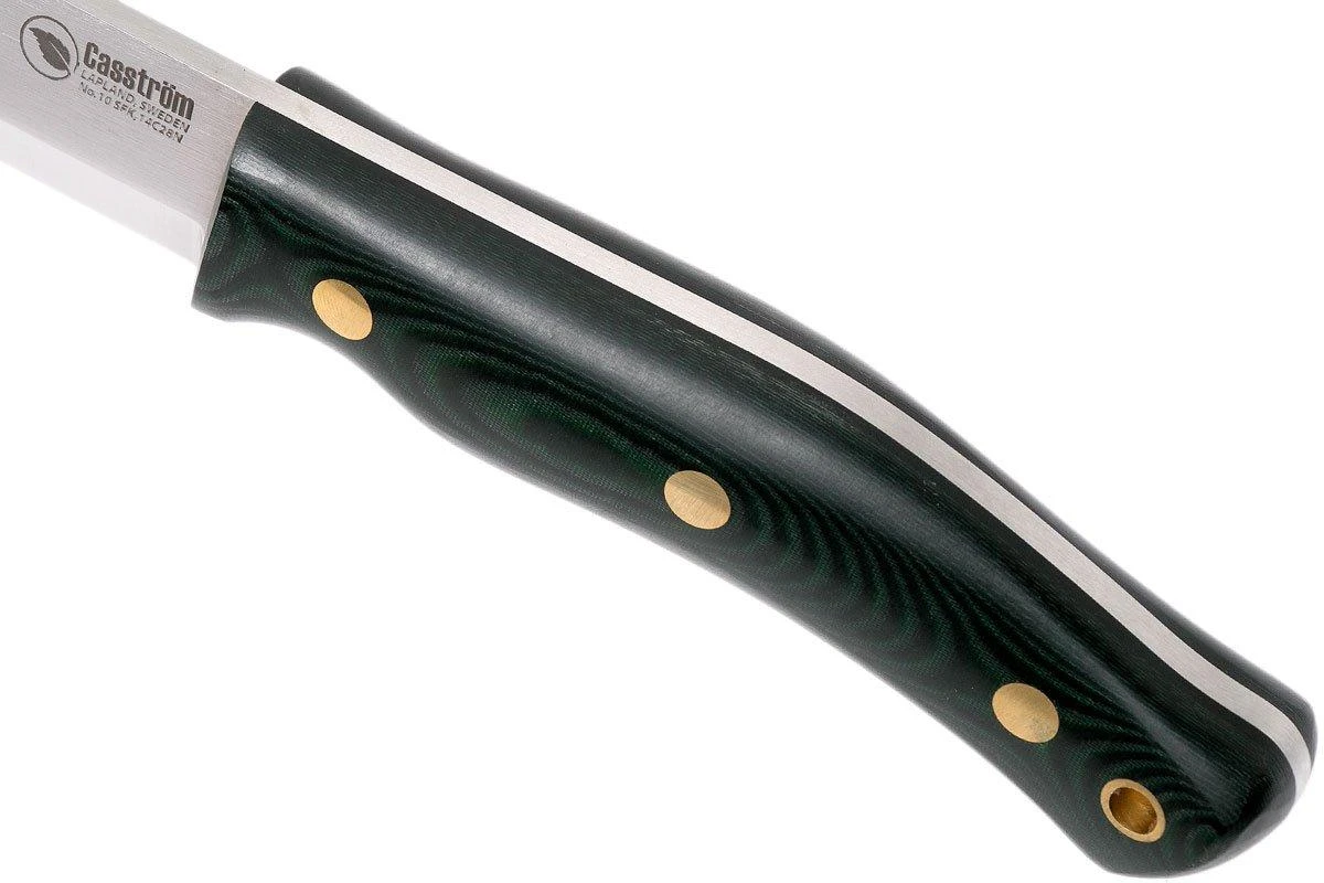 Casström No. 10 Swedish Forest Knife Green Micarta 14C28N Scandi Grind 13107 5 Casström No. 10 Swedish Forest Knife Green Micarta 14C28N Scandi Grind 13107 – Image 5