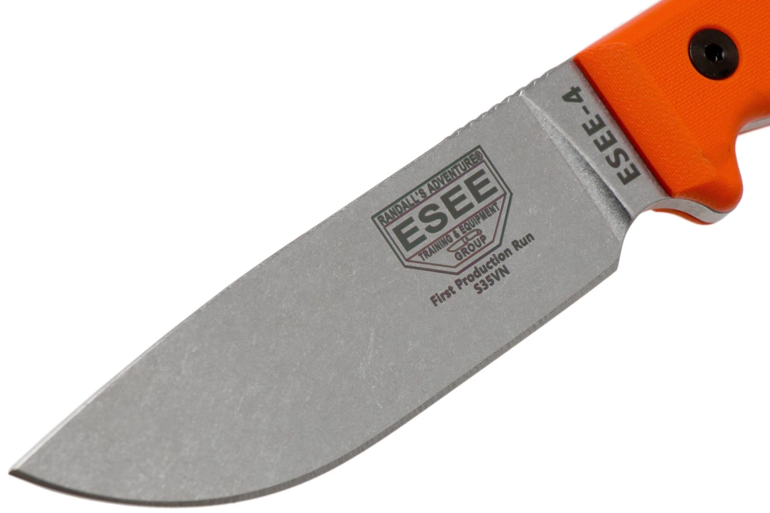 ESEE Model 4 Plain Edge S35VN, Orange G10 Handle 4P35V-OR Avec étui + Clip 3 ESEE Model 4 Plain Edge S35VN, Orange G10 Handle 4P35V-OR Avec étui + Clip – Image 3