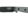 ESEE Model 4 Serrated Blade, Grey Handle 4S-MB-B Avec étui Noir + Clip Et MOLLE-back