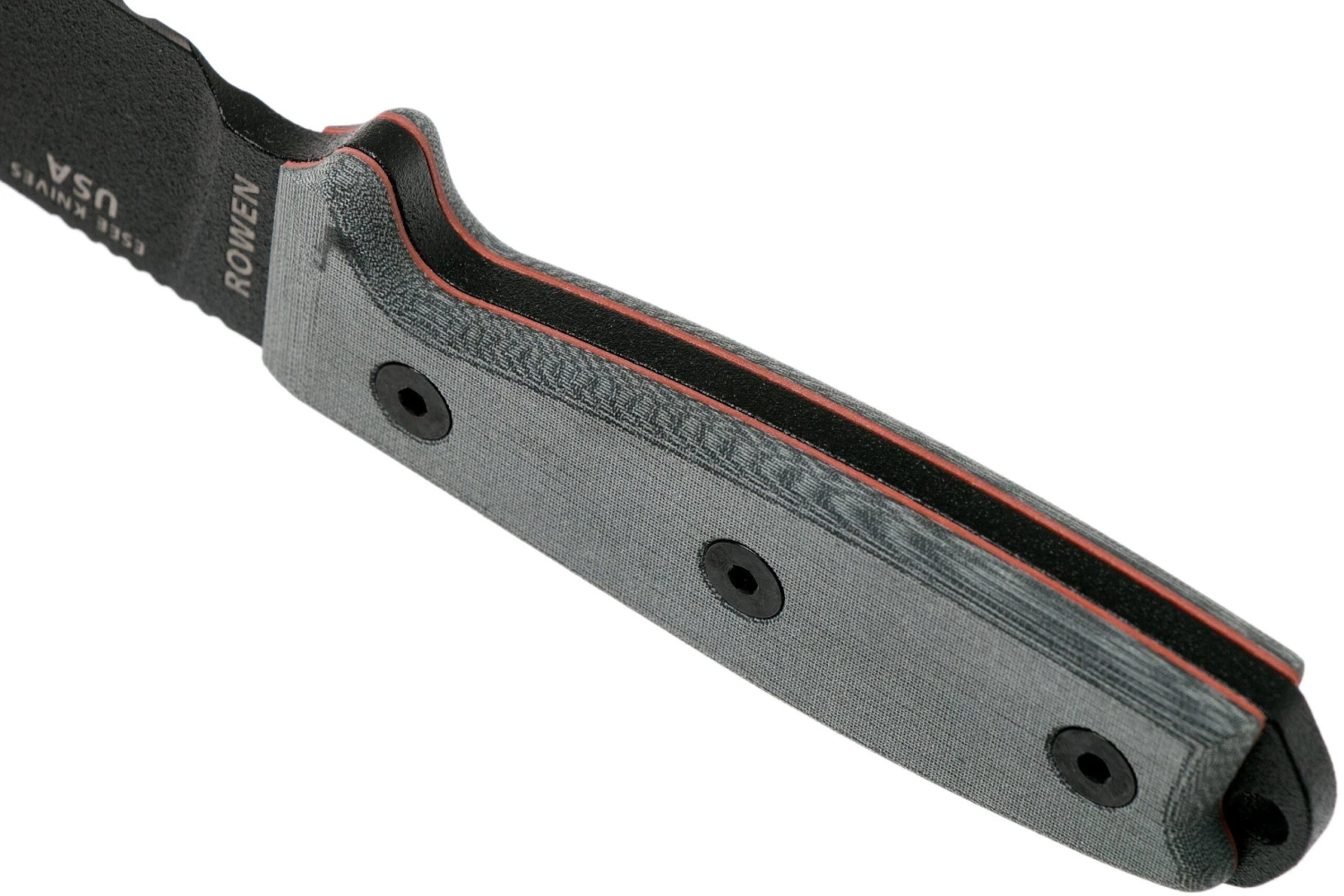 ESEE Model 4 Serrated Blade, Grey Handle 4S-MB-B Avec étui Noir + Clip Et MOLLE-back 4 ESEE Model 4 Serrated Blade, Grey Handle 4S-MB-B Avec étui Noir + Clip Et MOLLE-back – Image 4