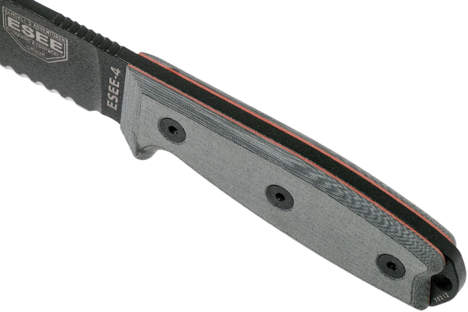 ESEE Model 4 Serrated Blade, Grey Handle 4S-MB-B Avec étui Noir + Clip Et MOLLE-back 5 ESEE Model 4 Serrated Blade, Grey Handle 4S-MB-B Avec étui Noir + Clip Et MOLLE-back – Image 5