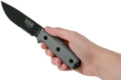 ESEE Model 4 Serrated Blade, Grey Handle 4S-MB-B Avec étui Noir + Clip Et MOLLE-back 13 ESEE Model 4 Serrated Blade, Grey Handle 4S-MB-B Avec étui Noir + Clip Et MOLLE-back -Meilleurs Couteaux EE ESEE 4S MB B 06 esee knives scaled