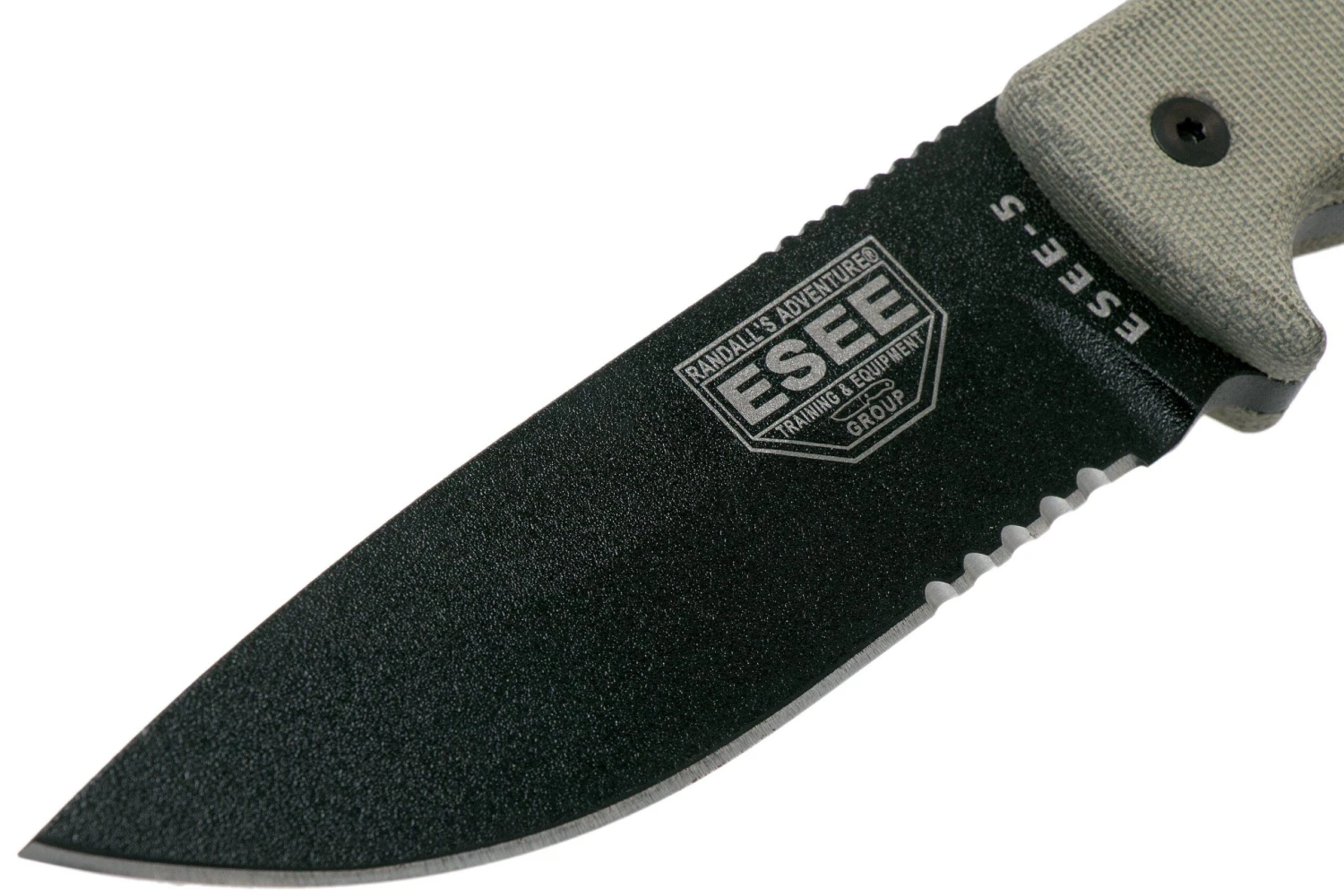 ESEE Model 5 Serrated Black Blade 5S Couteau De Survie Avec étui Kydex + Clip Ceinture 3 ESEE Model 5 Serrated Black Blade 5S Couteau De Survie Avec étui Kydex + Clip Ceinture – Image 3