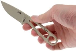 ESEE Izula Desert Tan IZULA-DT Couteau De Cou Avec étui Et Noir + Clip Ceinture -Meilleurs Couteaux EE IZULA DT 03 esee knives ee izula dt 03