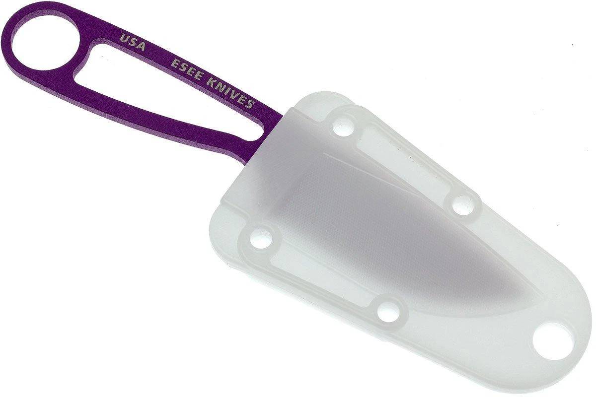 ESEE Izula Purple IZULA-PURP Couteau De Cou Avec étui Blanc + Clip Ceinture 2 ESEE Izula Purple IZULA-PURP Couteau De Cou Avec étui Blanc + Clip Ceinture – Image 2