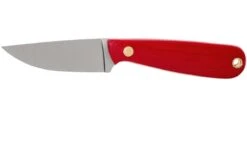 Brisa Necker 70 Alice, Red Micarta, Leather Sheath 9819