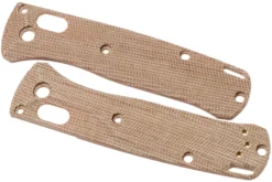 Flytanium Benchmade Mini-Bugout Scales Crossfade, Natural Canvas Micarta