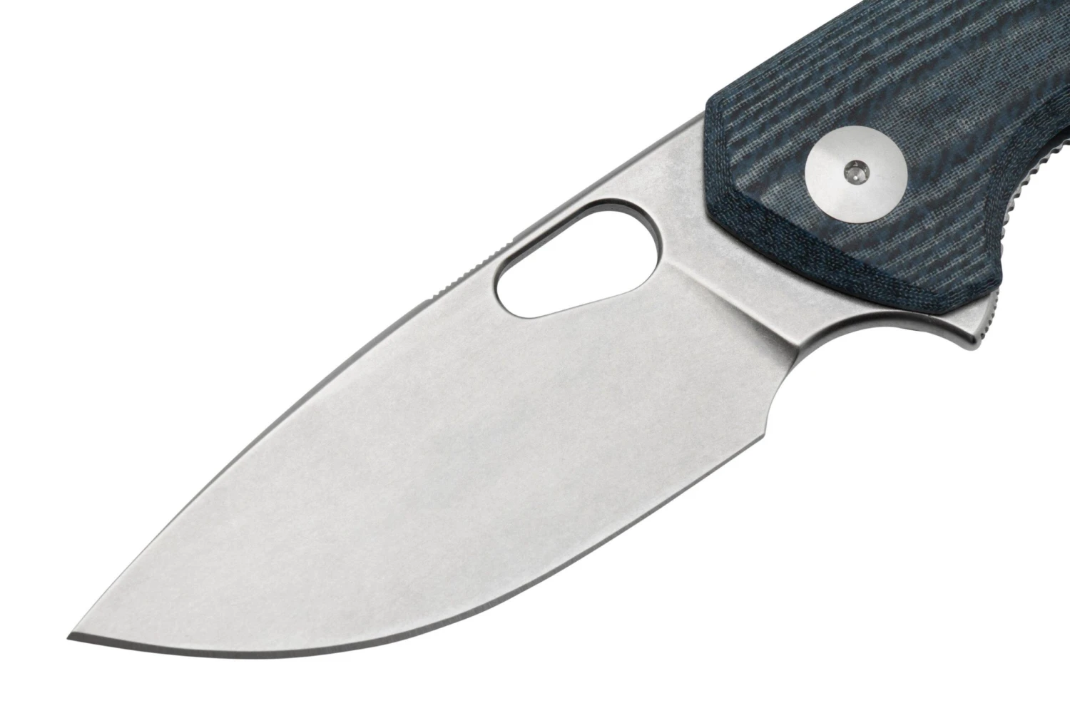 GiantMouse ACE Tribeca, Stonewashed Magnacut, Denim Canvas Micarta Couteau De Poche 3 GiantMouse ACE Tribeca, Stonewashed Magnacut, Denim Canvas Micarta Couteau De Poche – Image 3