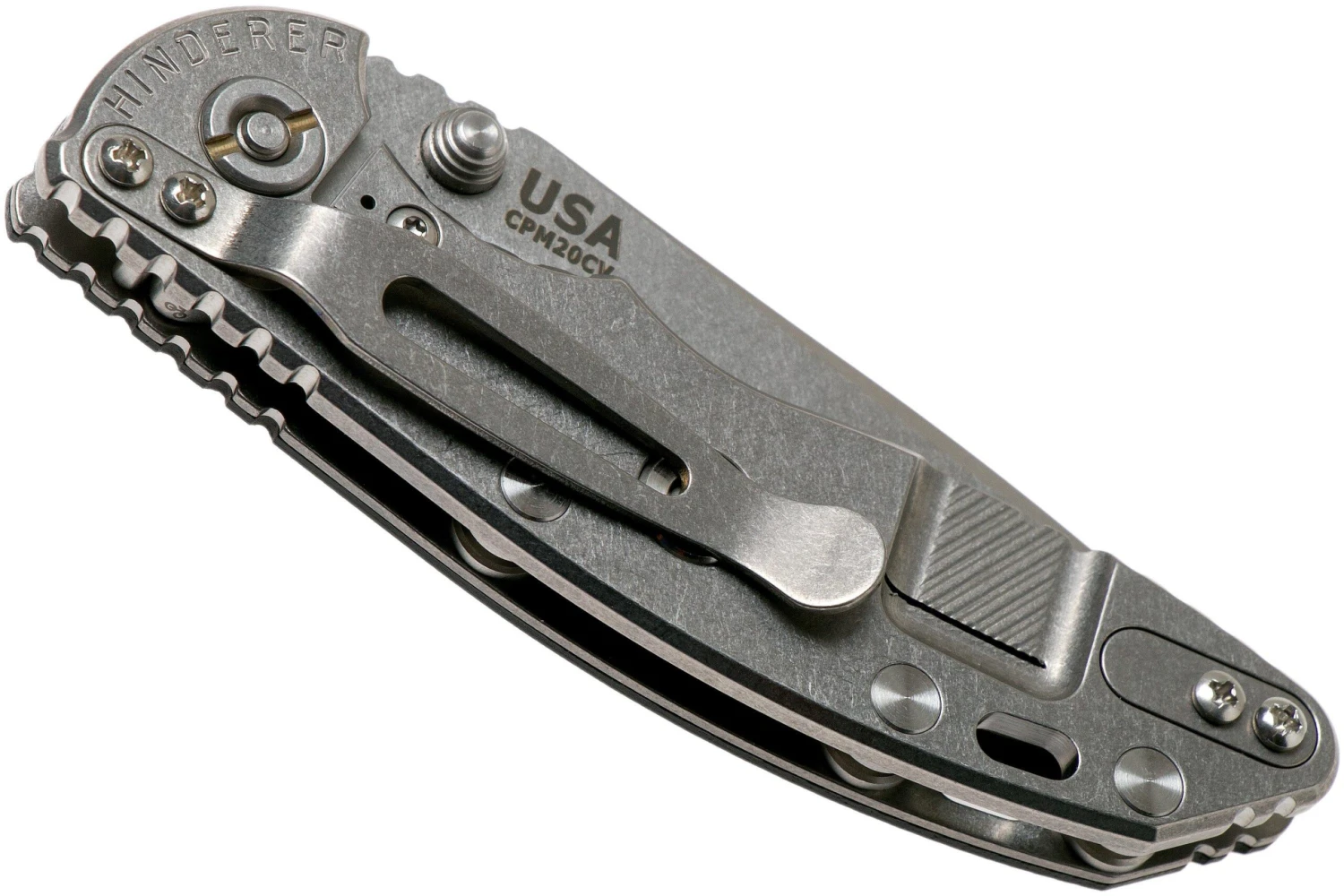 Rick Hinderer XM18 3.0” Spearpoint Non-Flipper CPM 20CV Black G10 Couteau De Poche 4 Rick Hinderer XM18 3.0” Spearpoint Non-Flipper CPM 20CV Black G10 Couteau De Poche – Image 4