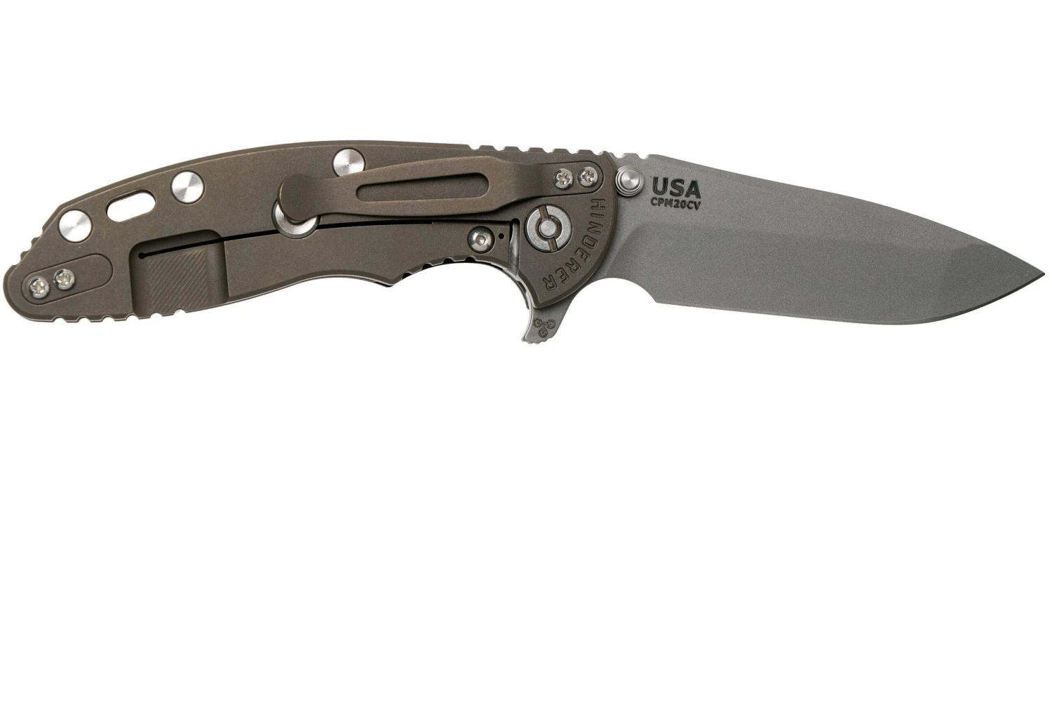 Rick Hinderer XM-18 3.5" Spanto 20CV, Battle Bronze, Black G10 Couteau De Poche 2 Rick Hinderer XM-18 3.5" Spanto 20CV, Battle Bronze, Black G10 Couteau De Poche – Image 2