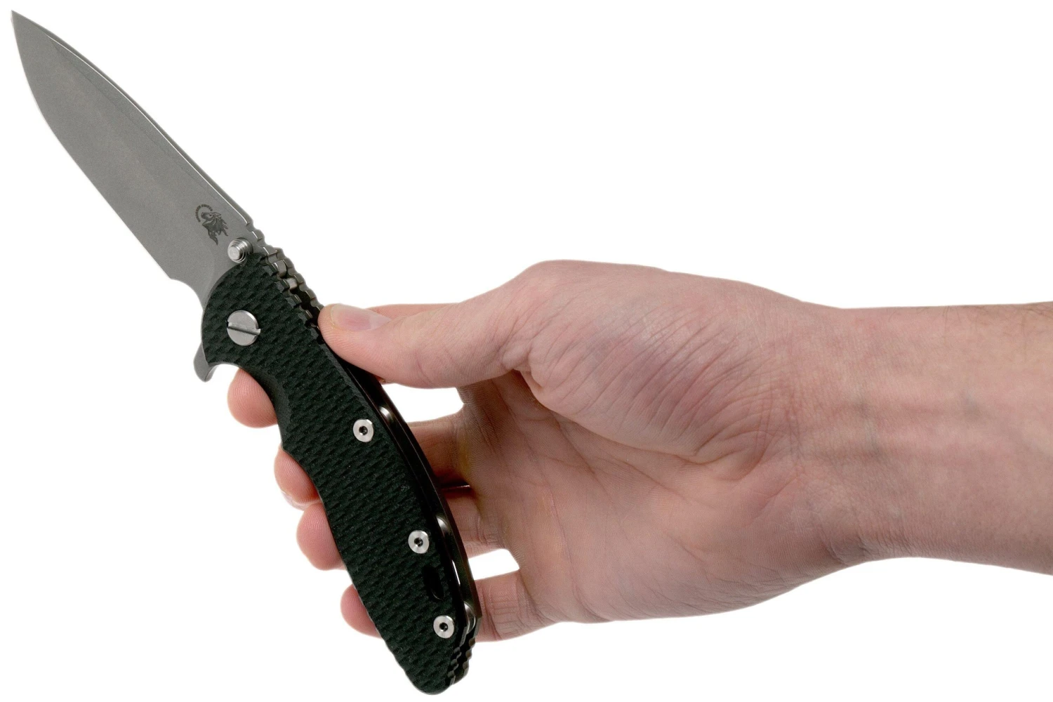 Rick Hinderer XM-18 3.5" Spanto 20CV, Battle Bronze, Black G10 Couteau De Poche 8 Rick Hinderer XM-18 3.5" Spanto 20CV, Battle Bronze, Black G10 Couteau De Poche – Image 8