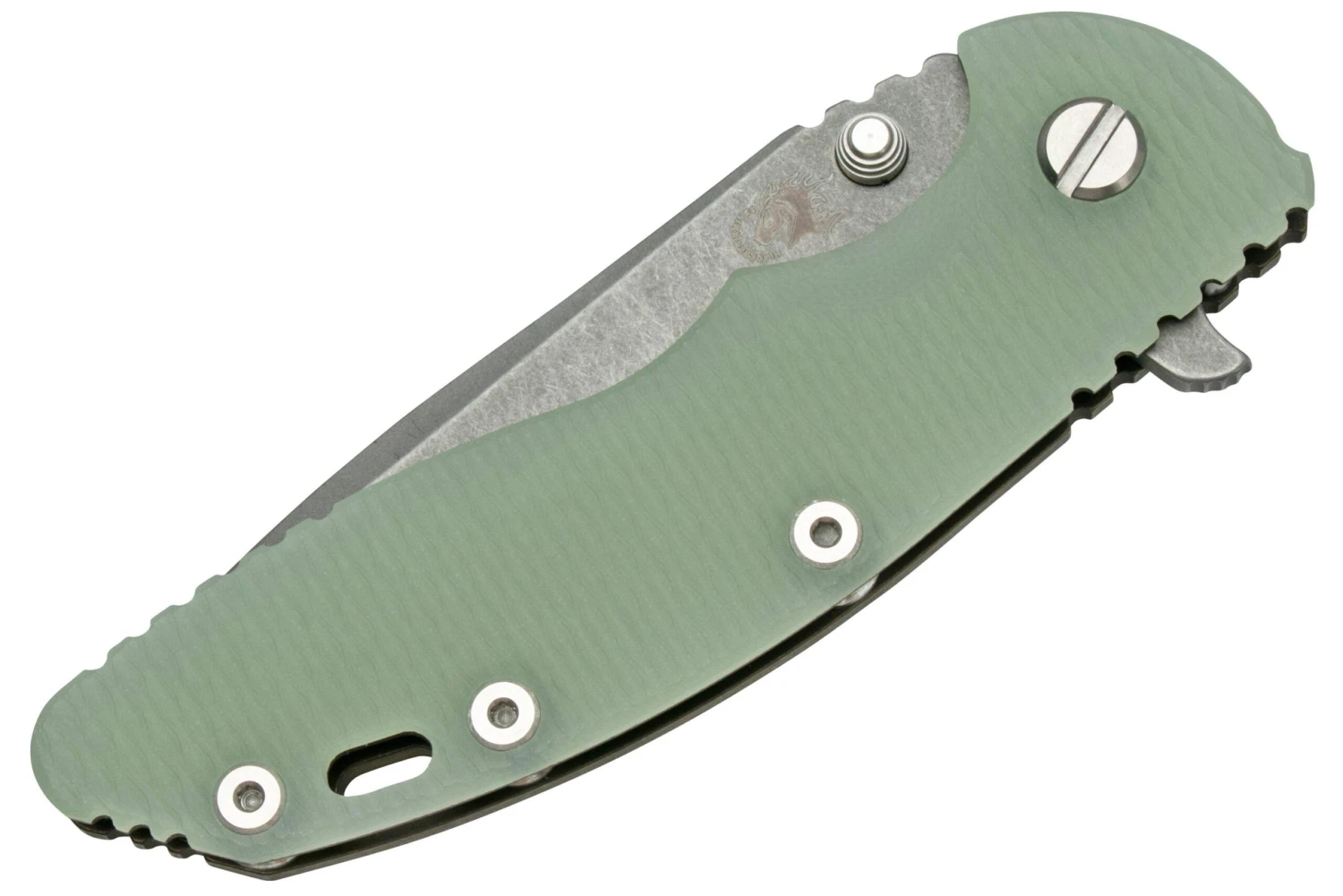 Rick Hinderer XM-18 3.5" Spanto S45VN Stonewash, Battle Bronze, Translucent G10, CPM S45VN Couteau De Poche 5 Rick Hinderer XM-18 3.5" Spanto S45VN Stonewash, Battle Bronze, Translucent G10, CPM S45VN Couteau De Poche – Image 5