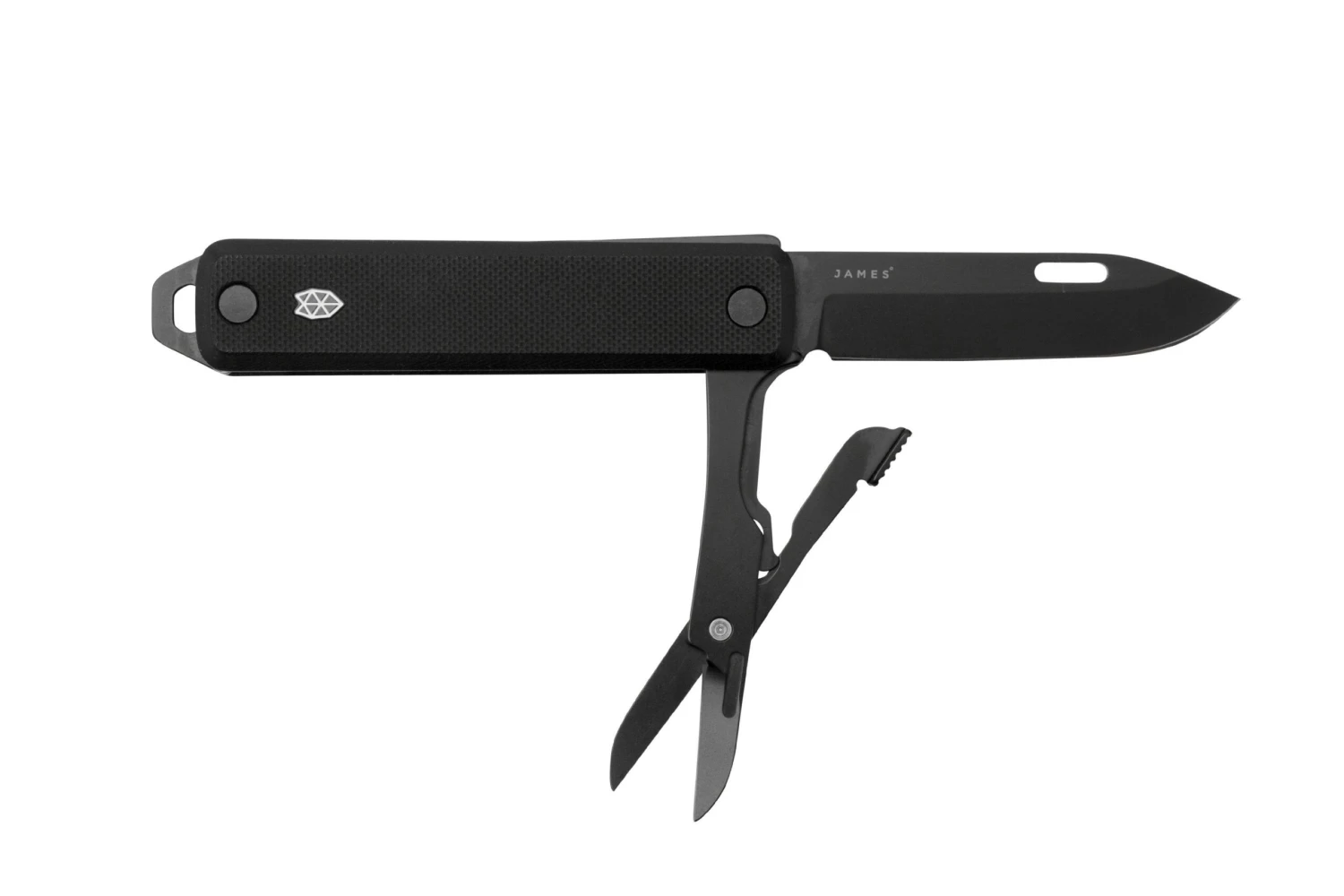 The James Brand The Ellis Scissors KN119113-00 Black G10, Straight Stainless, Couteau De Poche 1 The James Brand The Ellis Scissors KN119113-00 Black G10, Straight Stainless, Couteau De Poche