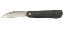 Jack Wolf Laid Back Jack, Black Canvas Micarta LAIDB-01-BLK Couteau De Poche Slipjoint