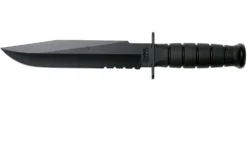 KA-BAR Fighter 1271 Couteau à Lame Fixe Partiellement Dentelé, étui Kydex