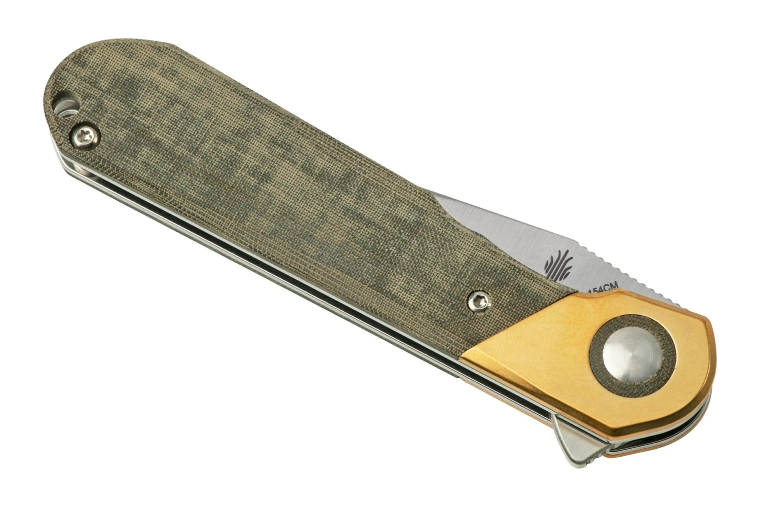 Kizer Comet V3614C1 Brass & Green Micarta, Couteau De Poche 6 Kizer Comet V3614C1 Brass & Green Micarta, Couteau De Poche – Image 6