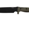 LionSteel M7B CVG Black, Green Canvas Micarta Couteau Fixe, Molletta Design