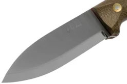 LT Wright Genesis Scandi Grind, A2, Matte Green Micarta, Red Liners, Leather Sheath, Couteau De Bushcraft -Meilleurs Couteaux LT GEN SC GM RL LS 03 lt wright scaled