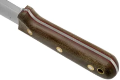 LT Wright Genesis Scandi Grind, A2, Matte Green Micarta, Red Liners, Leather Sheath, Couteau De Bushcraft -Meilleurs Couteaux LT GEN SC GM RL LS 04 lt wright scaled