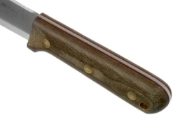 LT Wright Genesis Scandi Grind, A2, Matte Green Micarta, Red Liners, Leather Sheath, Couteau De Bushcraft -Meilleurs Couteaux LT GEN SC GM RL LS 05 lt wright scaled