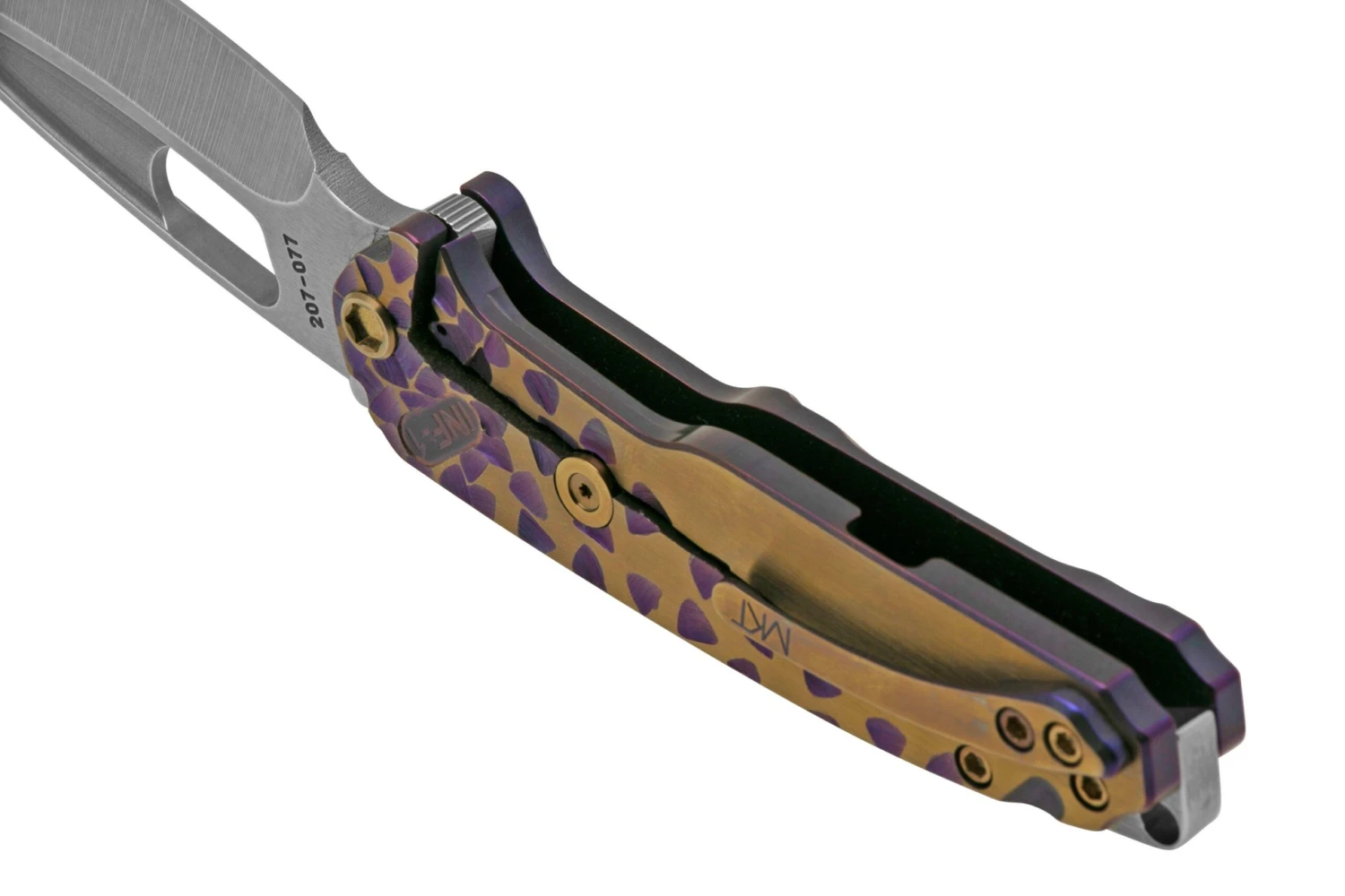 Medford Infraction S45VN Tumbled, Violet, Falling Leaf, Bronze Flats, Couteau De Poche 4 Medford Infraction S45VN Tumbled, Violet, Falling Leaf, Bronze Flats, Couteau De Poche – Image 4
