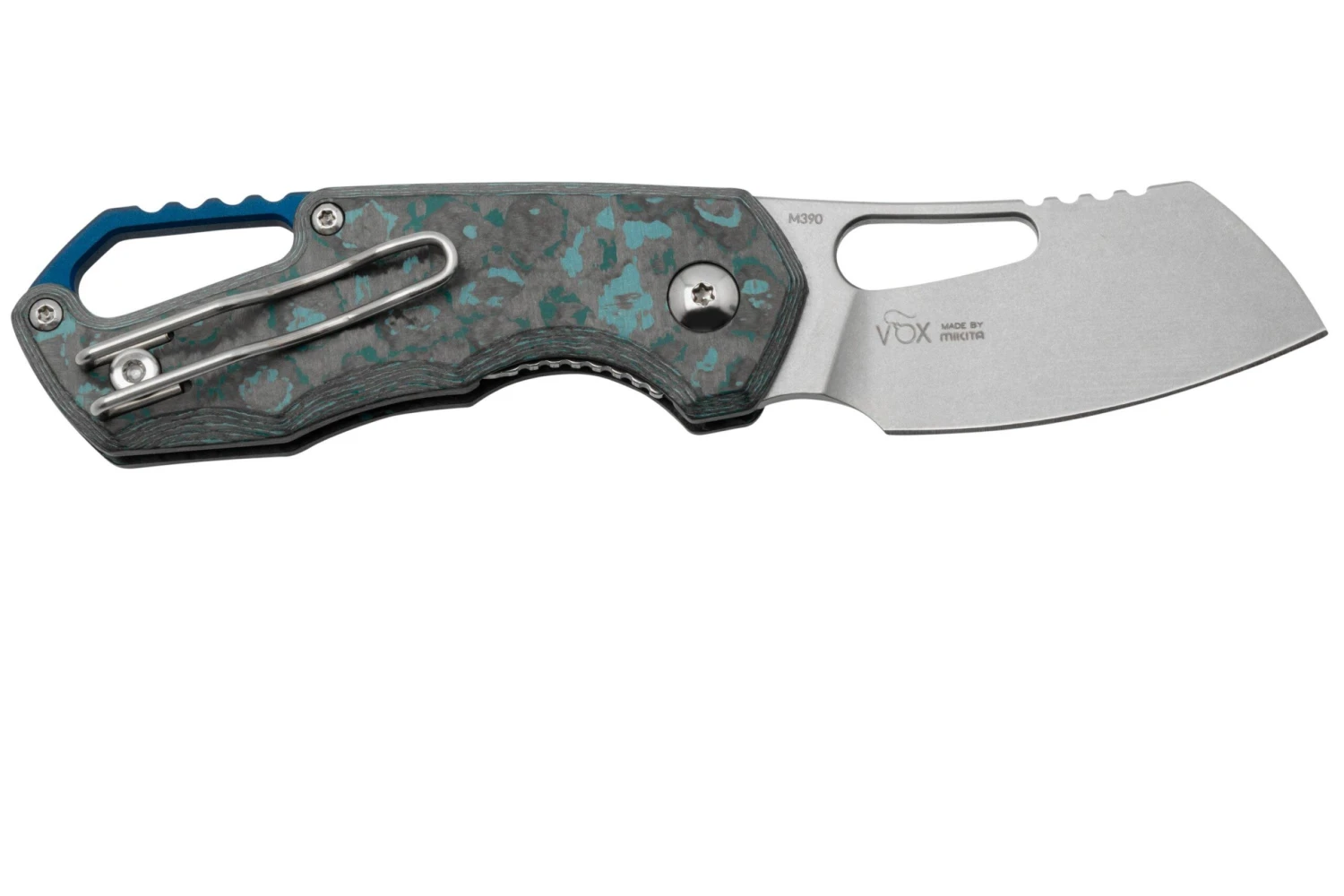 MKM Isonzo FX03-2CA Cleaver Stonewashed, Arctic Storm Carbon Fiber, Couteau De Poche, Jesper Voxnaes Design 2 MKM Isonzo FX03-2CA Cleaver Stonewashed, Arctic Storm Carbon Fiber, Couteau De Poche, Jesper Voxnaes Design – Image 2