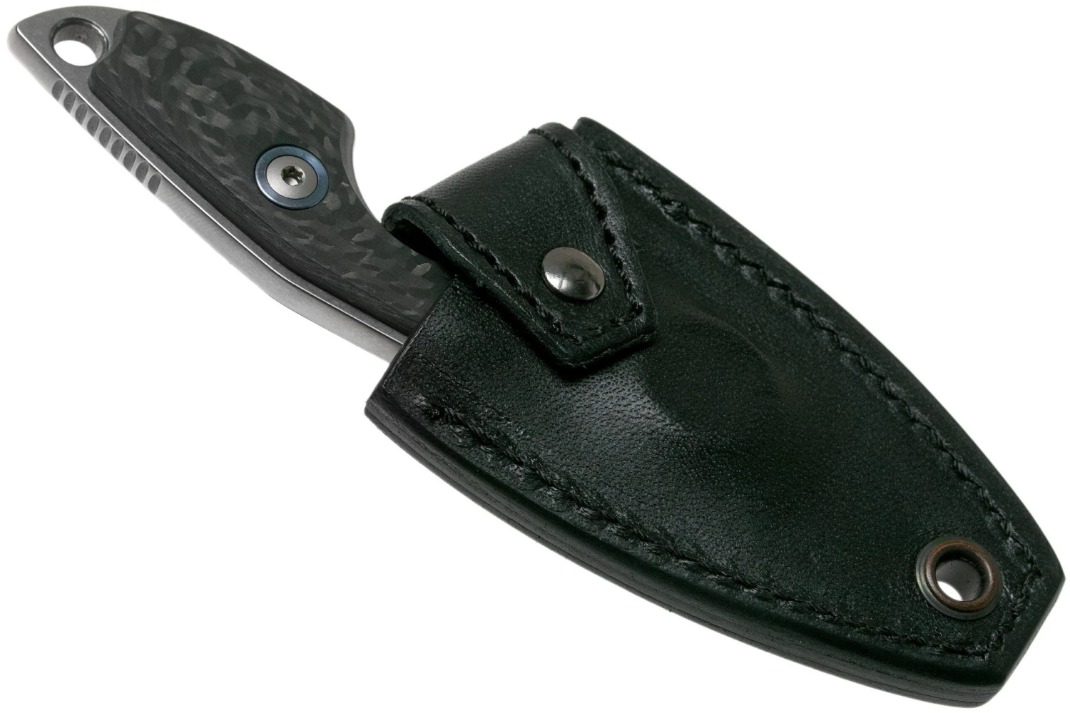 MKM Mikro 1 Drop, Stonewashed Carbon Fiber Couteau De Cou, Jesper Voxnaes Design 6 MKM Mikro 1 Drop, Stonewashed Carbon Fiber Couteau De Cou, Jesper Voxnaes Design – Image 6