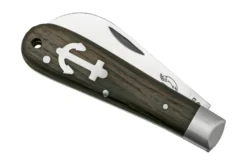 Otter Anchor Knife 171 RML Small Stainless, Smoked Oak, Stainless Anchor, Couteau De Poche -Meilleurs Couteaux OR171RML 06 otter scaled