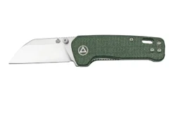 QSP Knife Penguin Mini QS130XS-C, Satin 14C28N, Green Micarta, Couteau De Poche