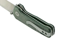 QSP Knife Penguin Mini QS130XS-C, Satin 14C28N, Green Micarta, Couteau De Poche -Meilleurs Couteaux QS130XS C 04 qsp scaled