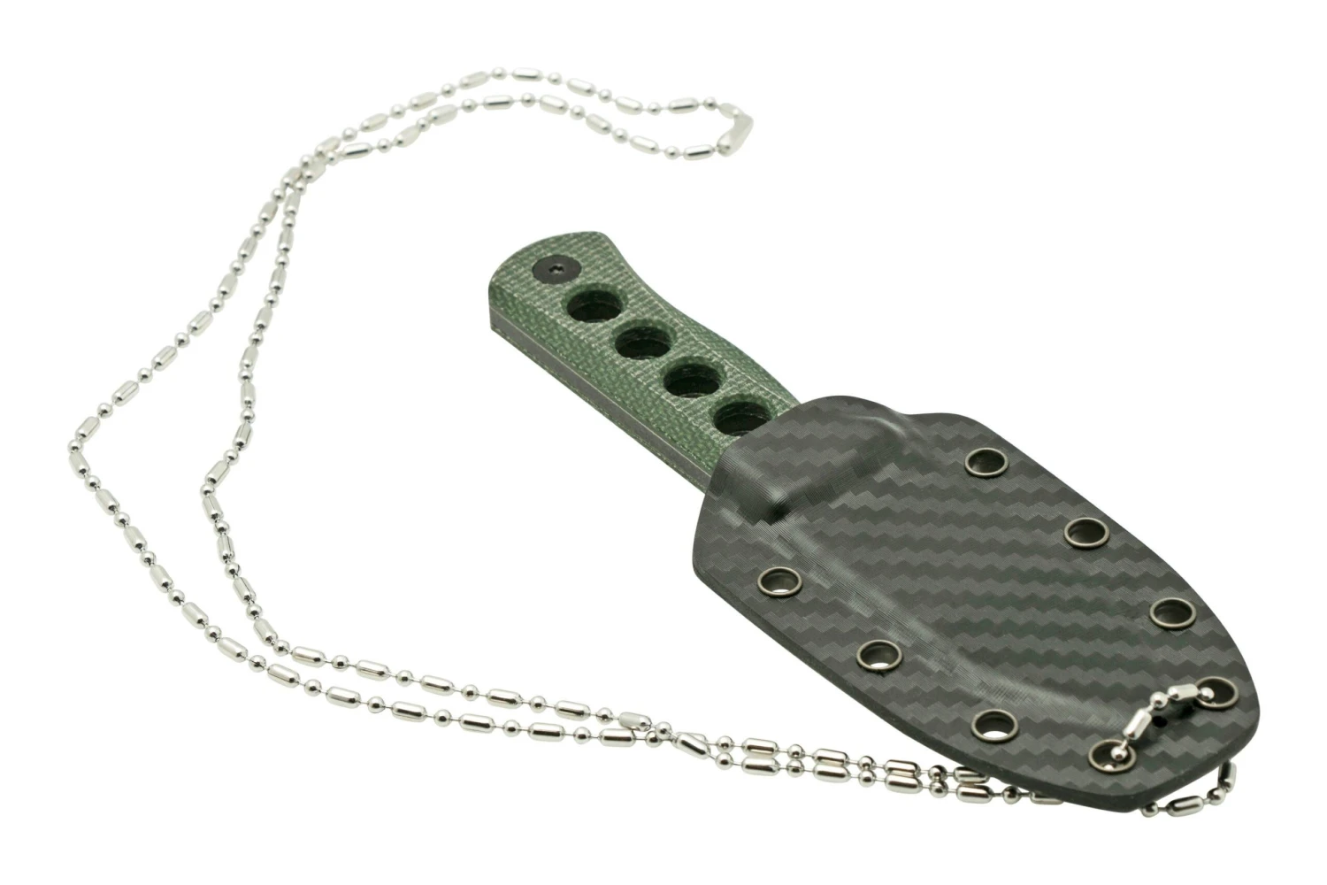 QSP Knife Canary QS141-C2 Blackwashed, Black Green G10, Couteau De Cou 6 QSP Knife Canary QS141-C2 Blackwashed, Black Green G10, Couteau De Cou – Image 6