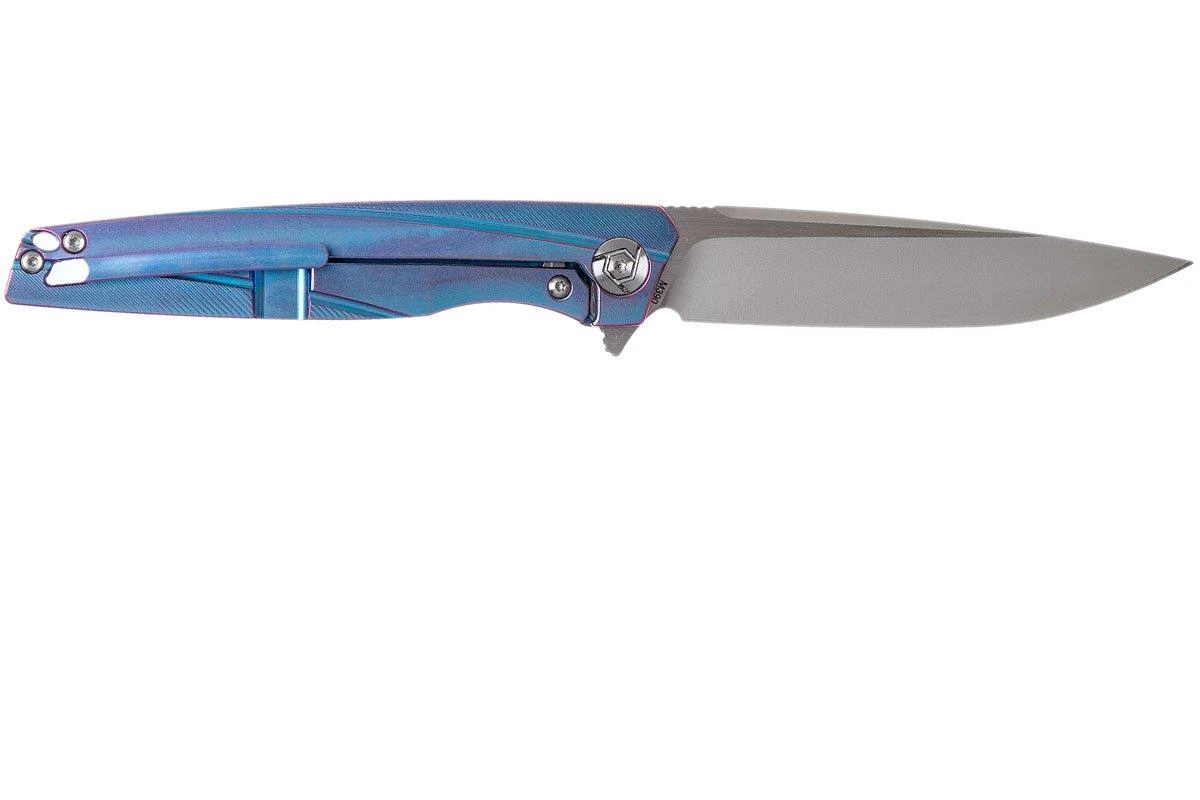 Rike RK803CH-B Blue, Carbonfiber Inlay Couteau De Poche 2 Rike RK803CH-B Blue, Carbonfiber Inlay Couteau De Poche – Image 2