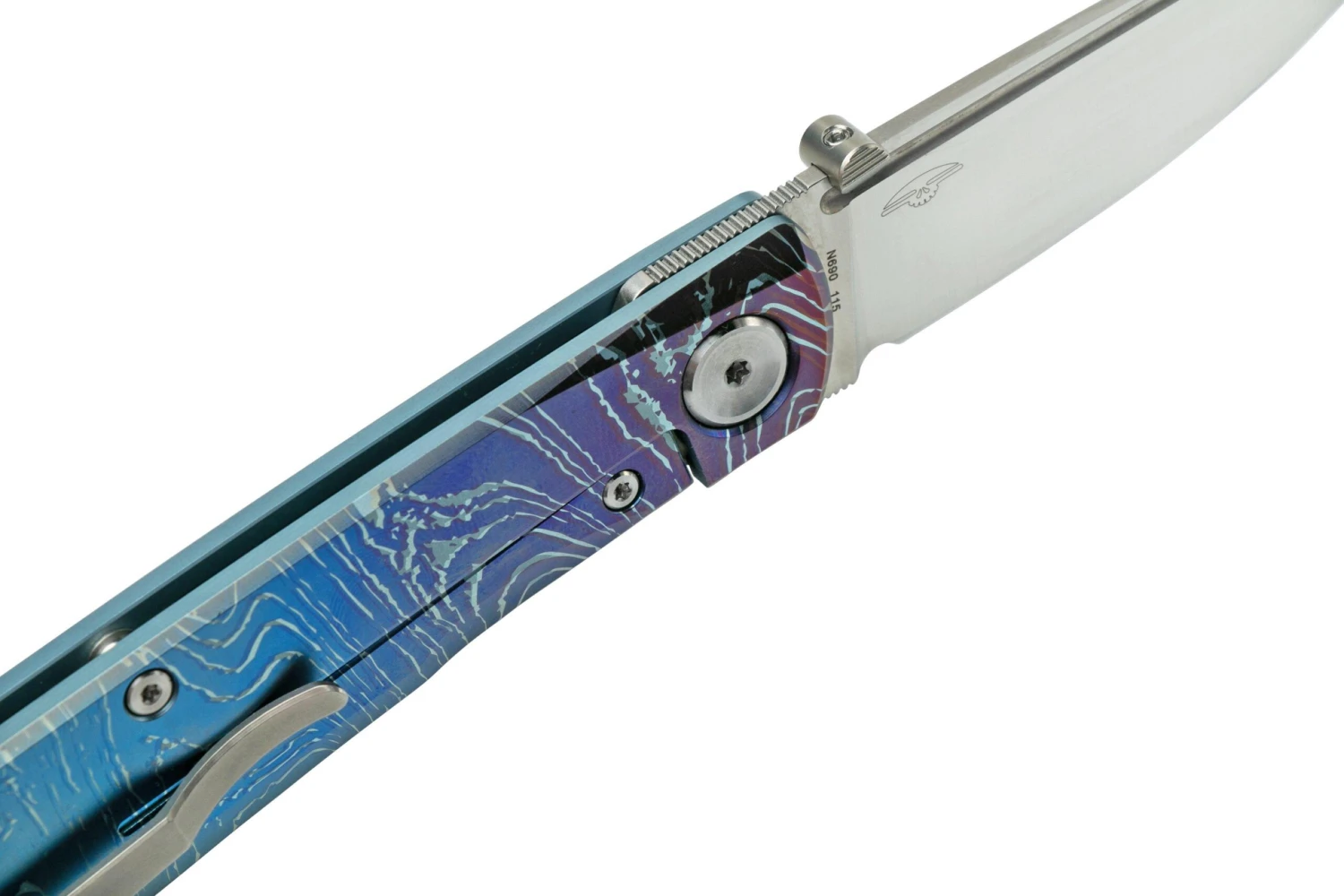 Real Steel Luna Boost Titanium Exclusive RL7071FD Couteau De Poche, Motif Fine TI-Damascus 7 Real Steel Luna Boost Titanium Exclusive RL7071FD Couteau De Poche, Motif Fine TI-Damascus – Image 7