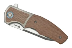 Reate Mini Crossroads M390, Brown Micarta MCR-BRM Couteau De Poche, Kirby Lambert Design -Meilleurs Couteaux RT MCR BRM 04 reate scaled